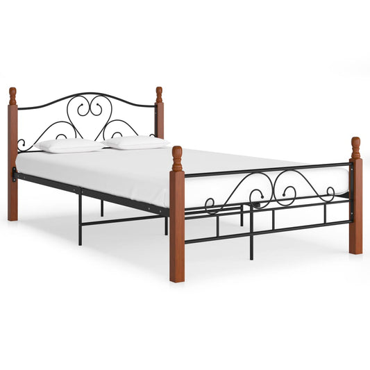 Bedframe metaal zwart 120x200 cm is nu te koop bij PeponiXL, paradijselijk wonen!