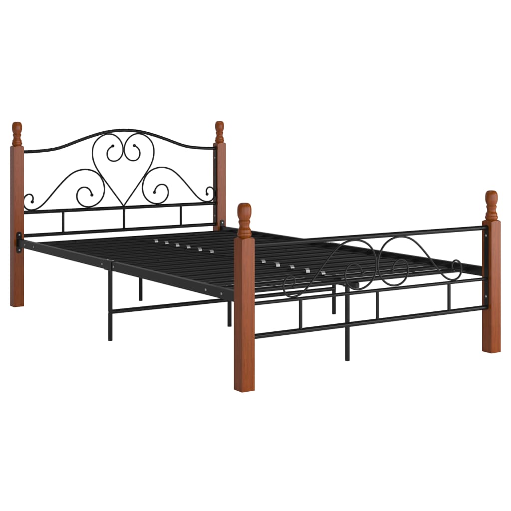 Bedframe metaal zwart 120x200 cm is nu te koop bij PeponiXL, paradijselijk wonen!