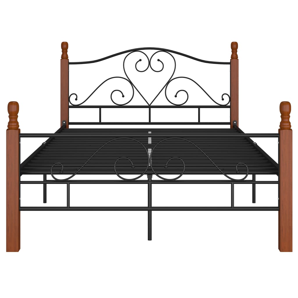Bedframe metaal zwart 120x200 cm is nu te koop bij PeponiXL, paradijselijk wonen!
