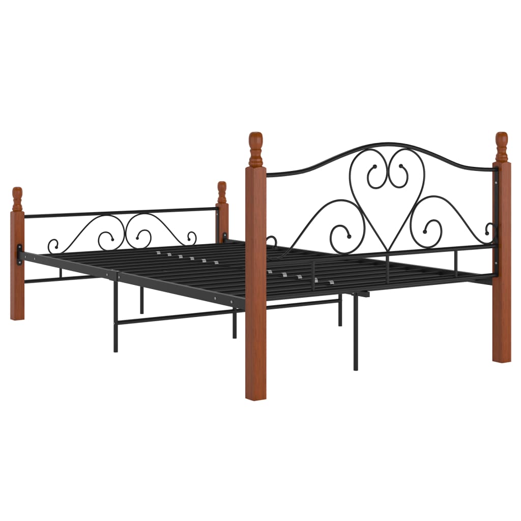 Bedframe metaal zwart 120x200 cm is nu te koop bij PeponiXL, paradijselijk wonen!