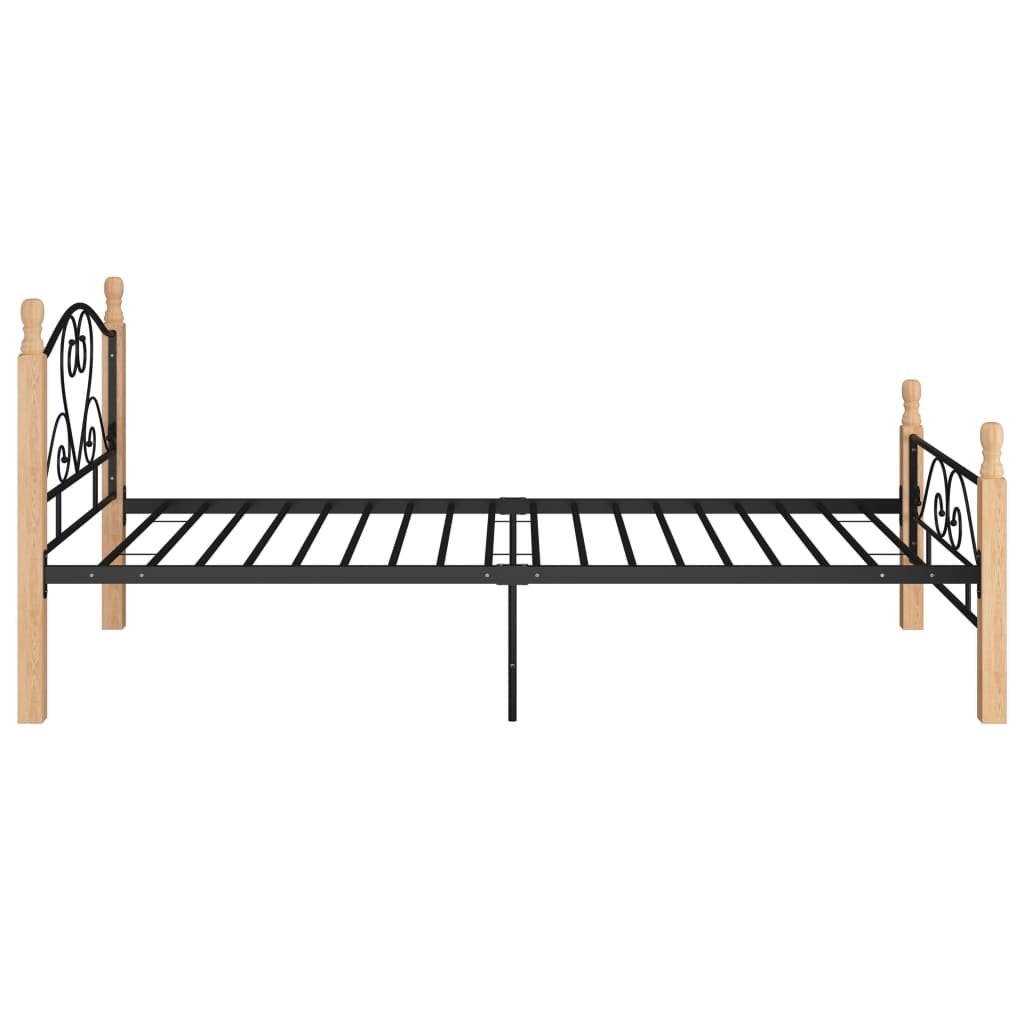 Bedframe metaal zwart 90x200 cm is nu te koop bij PeponiXL, paradijselijk wonen!