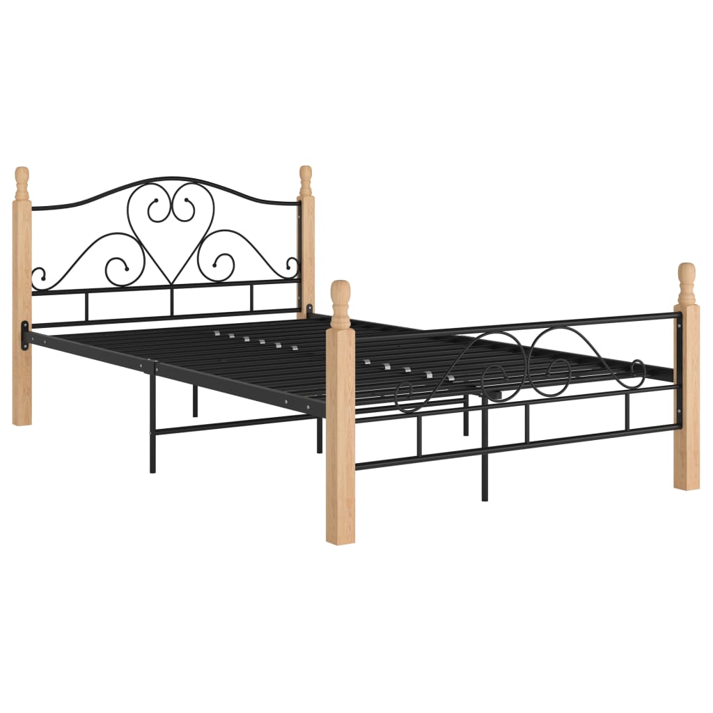 Bedframe metaal zwart 120x200 cm is nu te koop bij PeponiXL, paradijselijk wonen!