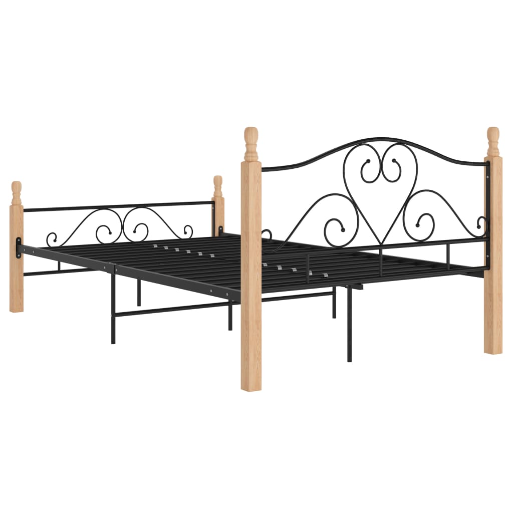 Bedframe metaal zwart 120x200 cm is nu te koop bij PeponiXL, paradijselijk wonen!