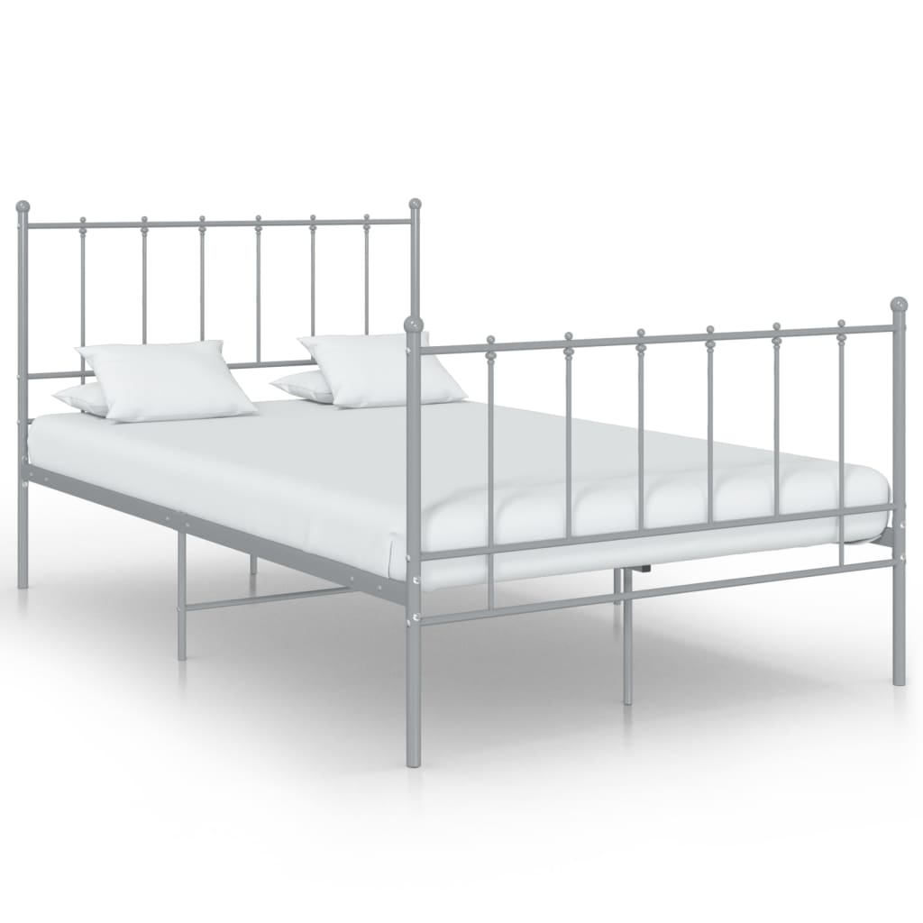 Bedframe metaal grijs 120x200 cm is nu te koop bij PeponiXL, paradijselijk wonen!