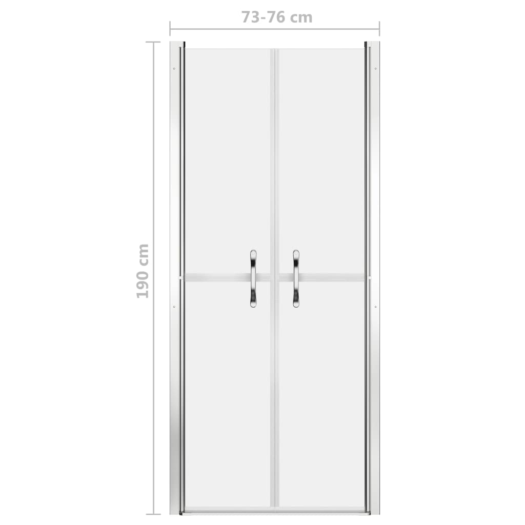 Douchedeur 76x190 cm ESG mat is nu te koop bij PeponiXL, paradijselijk wonen!