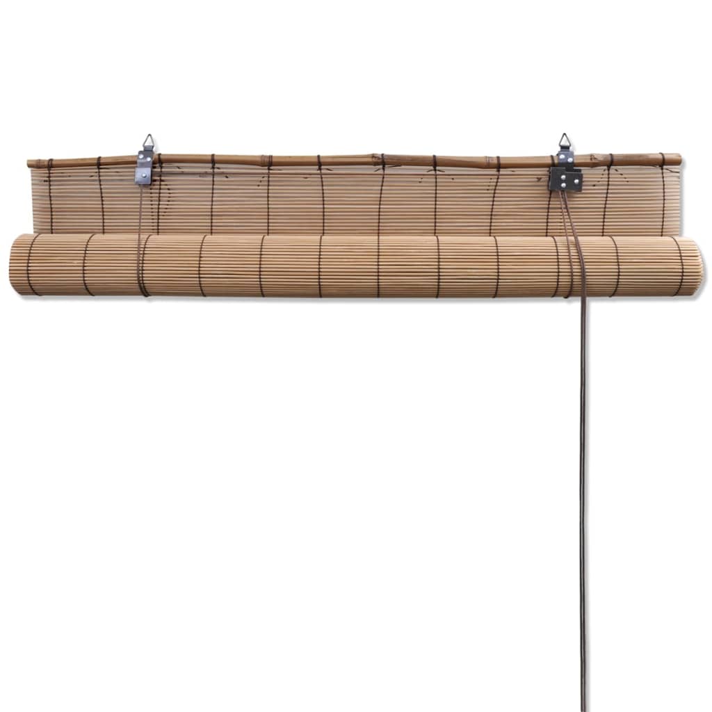 Rolgordijnen 2 st 80x160 cm bamboe bruin is nu te koop bij PeponiXL, paradijselijk wonen!