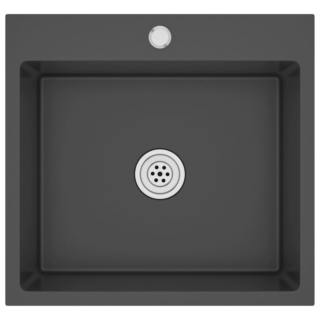 Gootsteen handgemaakt roestvrij staal zwart is nu te koop bij PeponiXL, paradijselijk wonen!