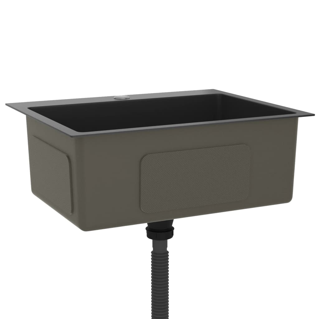 Gootsteen handgemaakt roestvrij staal zwart is nu te koop bij PeponiXL, paradijselijk wonen!