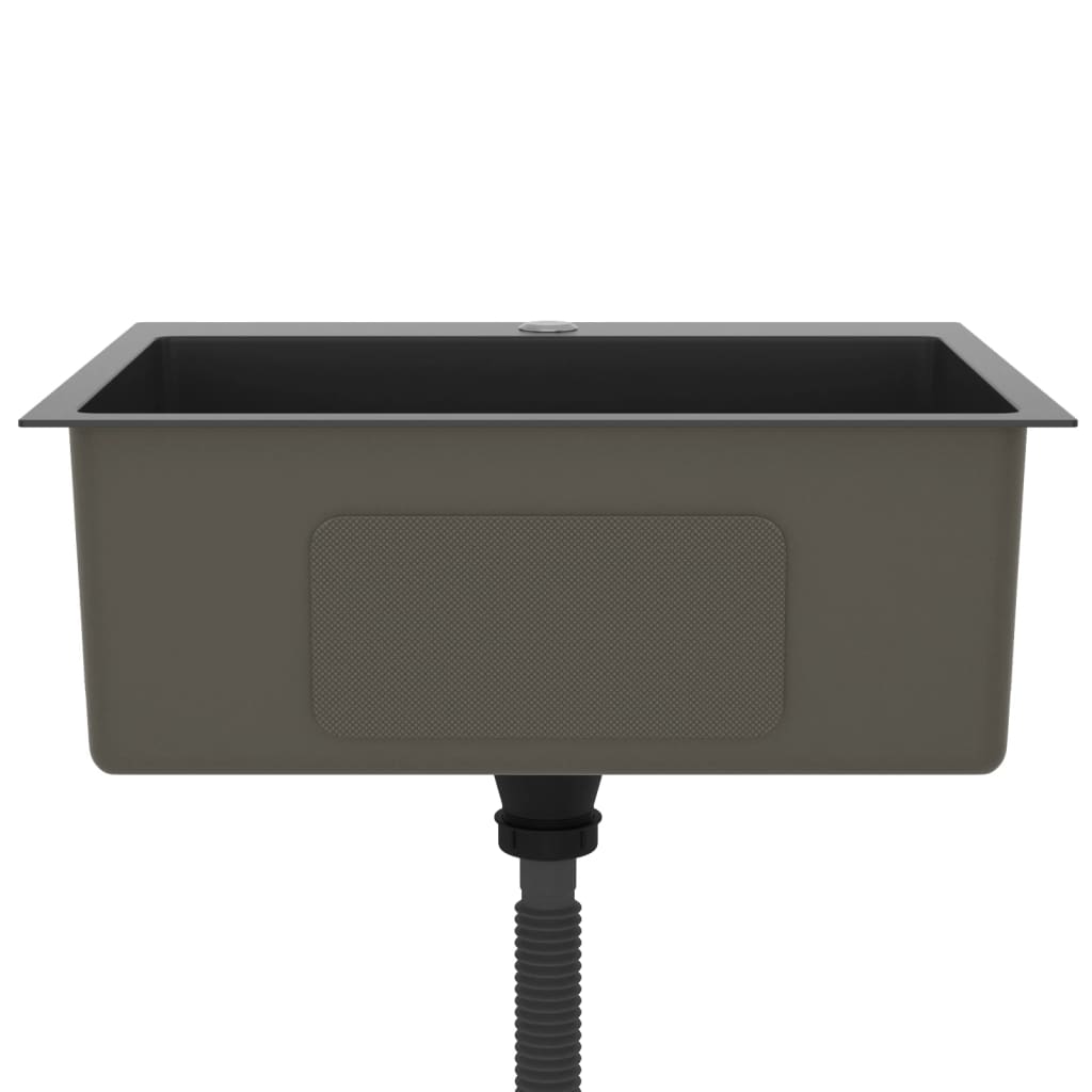 Gootsteen handgemaakt roestvrij staal zwart is nu te koop bij PeponiXL, paradijselijk wonen!