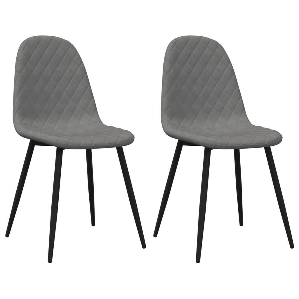 Eetkamerstoelen 2 st fluweel lichtgrijs is nu te koop bij PeponiXL, paradijselijk wonen!