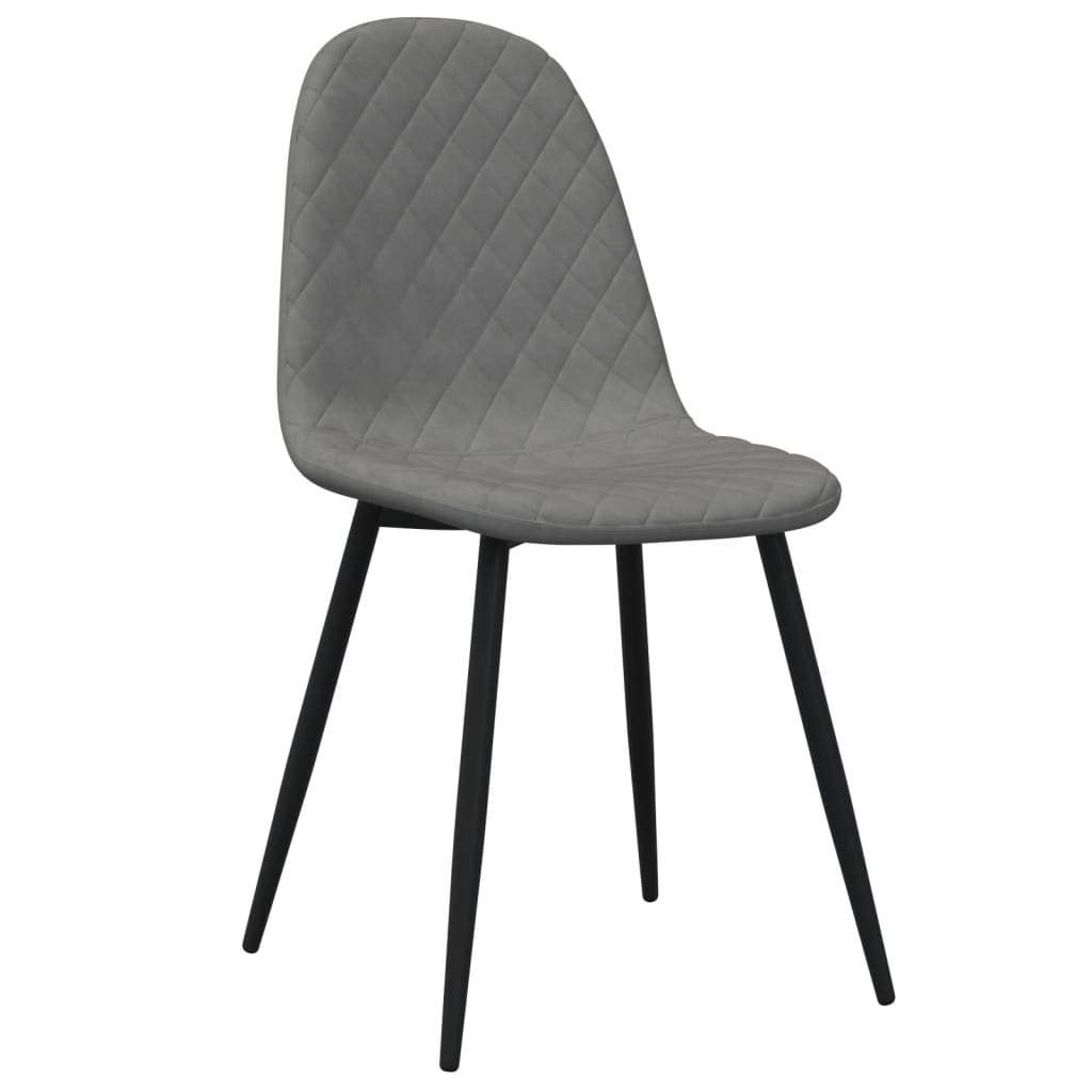 Eetkamerstoelen 2 st fluweel lichtgrijs is nu te koop bij PeponiXL, paradijselijk wonen!