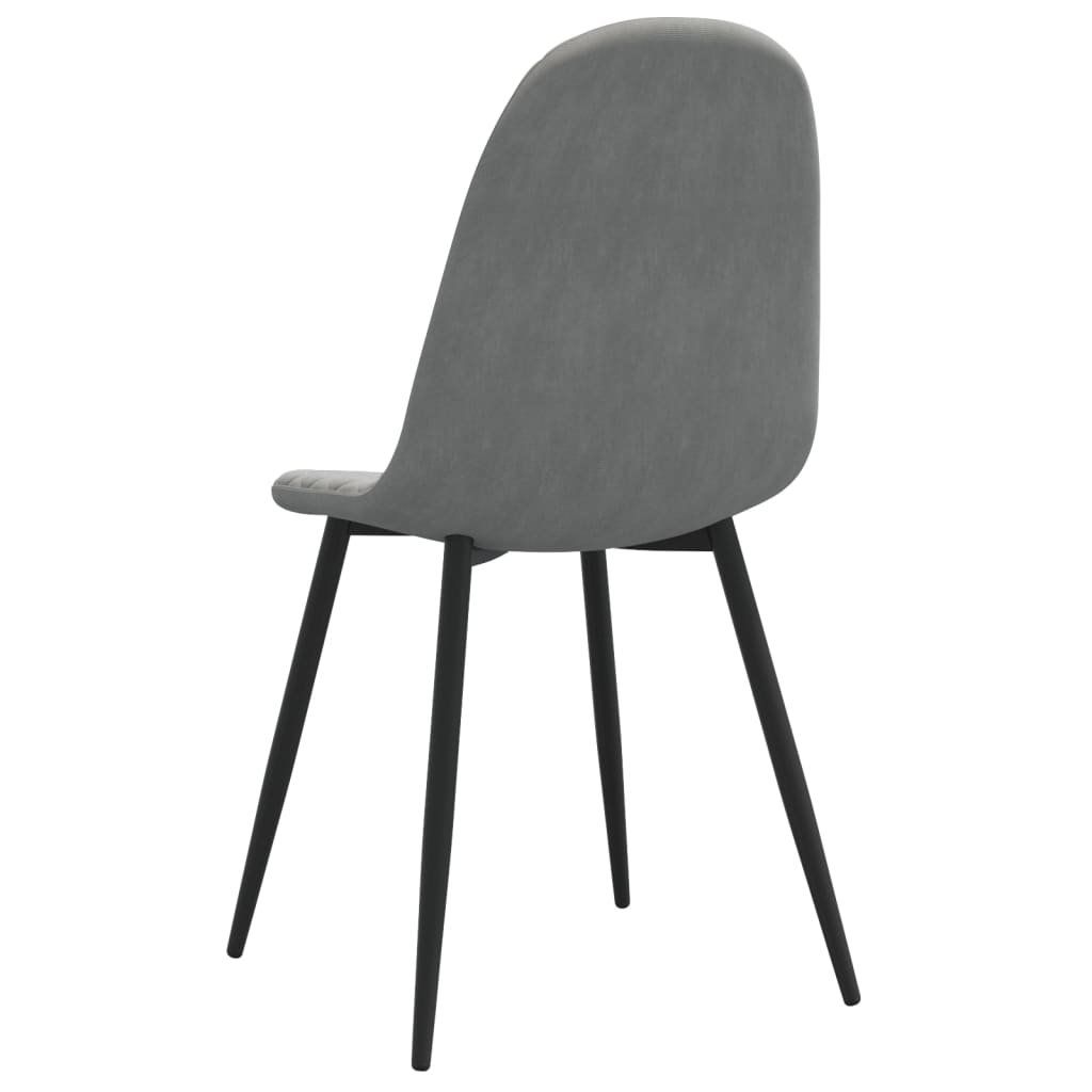 Eetkamerstoelen 2 st fluweel lichtgrijs is nu te koop bij PeponiXL, paradijselijk wonen!