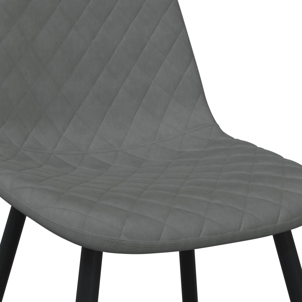 Eetkamerstoelen 2 st fluweel lichtgrijs is nu te koop bij PeponiXL, paradijselijk wonen!