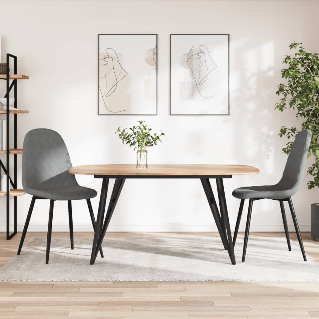 Eetkamerstoelen 2 st fluweel lichtgrijs is nu te koop bij PeponiXL, paradijselijk wonen!