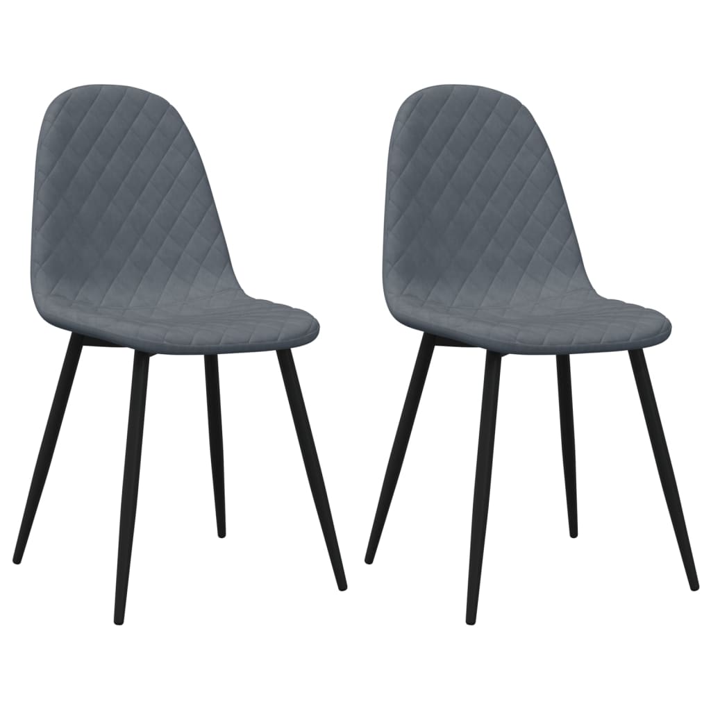 Eetkamerstoelen 2 st fluweel donkergrijs is nu te koop bij PeponiXL, paradijselijk wonen!