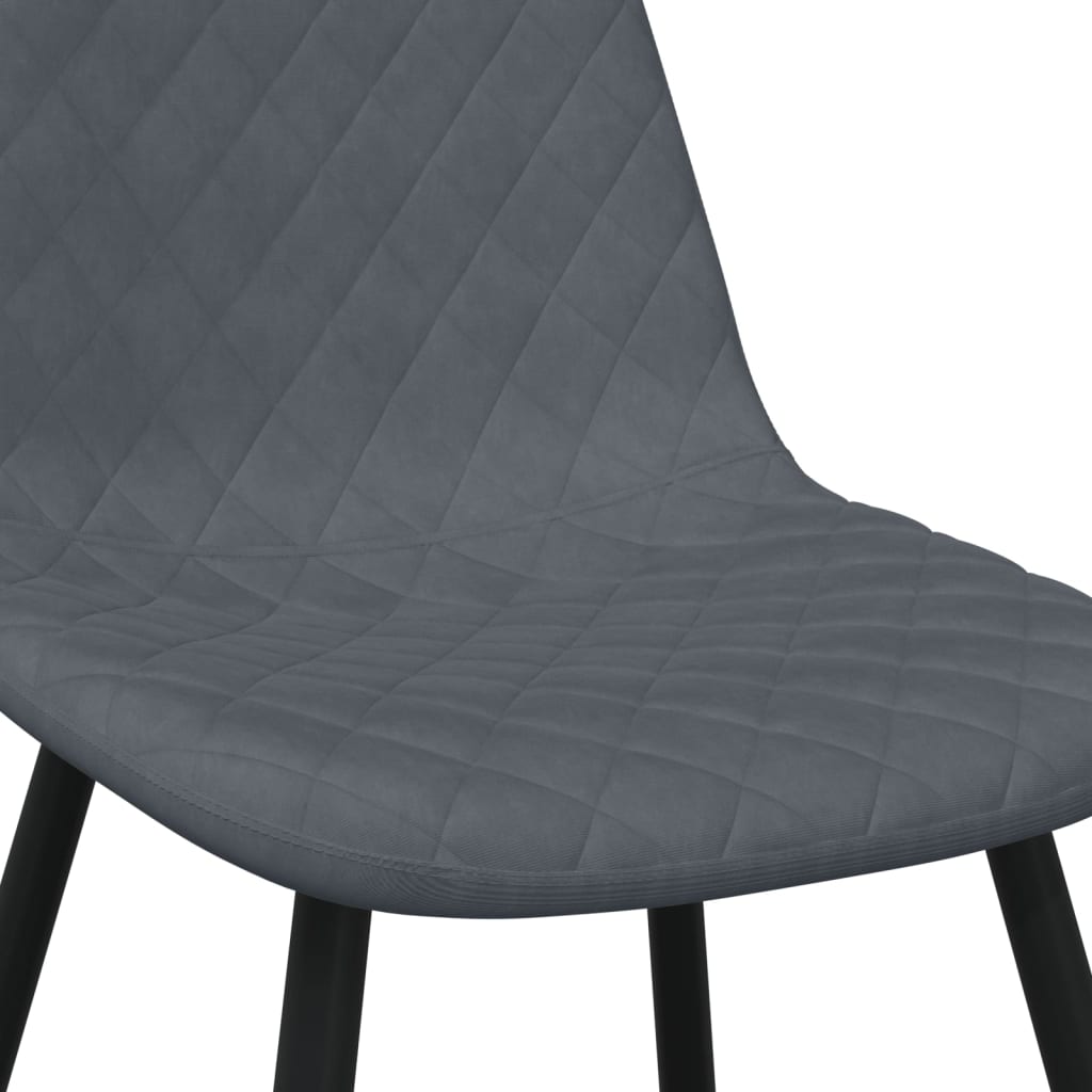 Eetkamerstoelen 2 st fluweel donkergrijs is nu te koop bij PeponiXL, paradijselijk wonen!