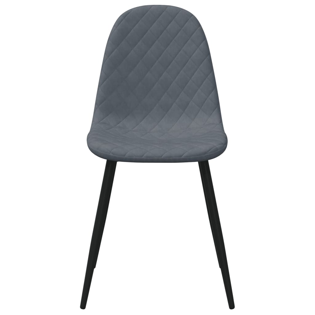 Eetkamerstoelen 4 st fluweel donkergrijs is nu te koop bij PeponiXL, paradijselijk wonen!
