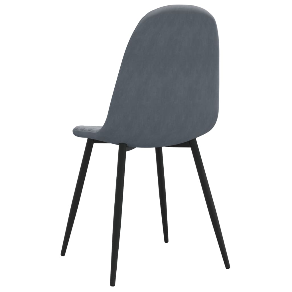 Eetkamerstoelen 4 st fluweel donkergrijs is nu te koop bij PeponiXL, paradijselijk wonen!