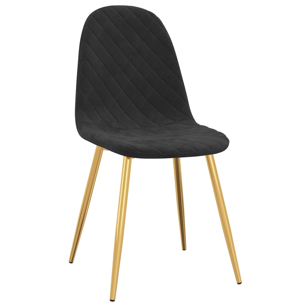 Eetkamerstoelen 2 st fluweel zwart is nu te koop bij PeponiXL, paradijselijk wonen!