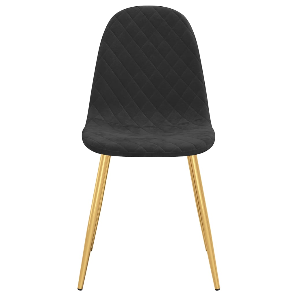 Eetkamerstoelen 2 st fluweel zwart is nu te koop bij PeponiXL, paradijselijk wonen!