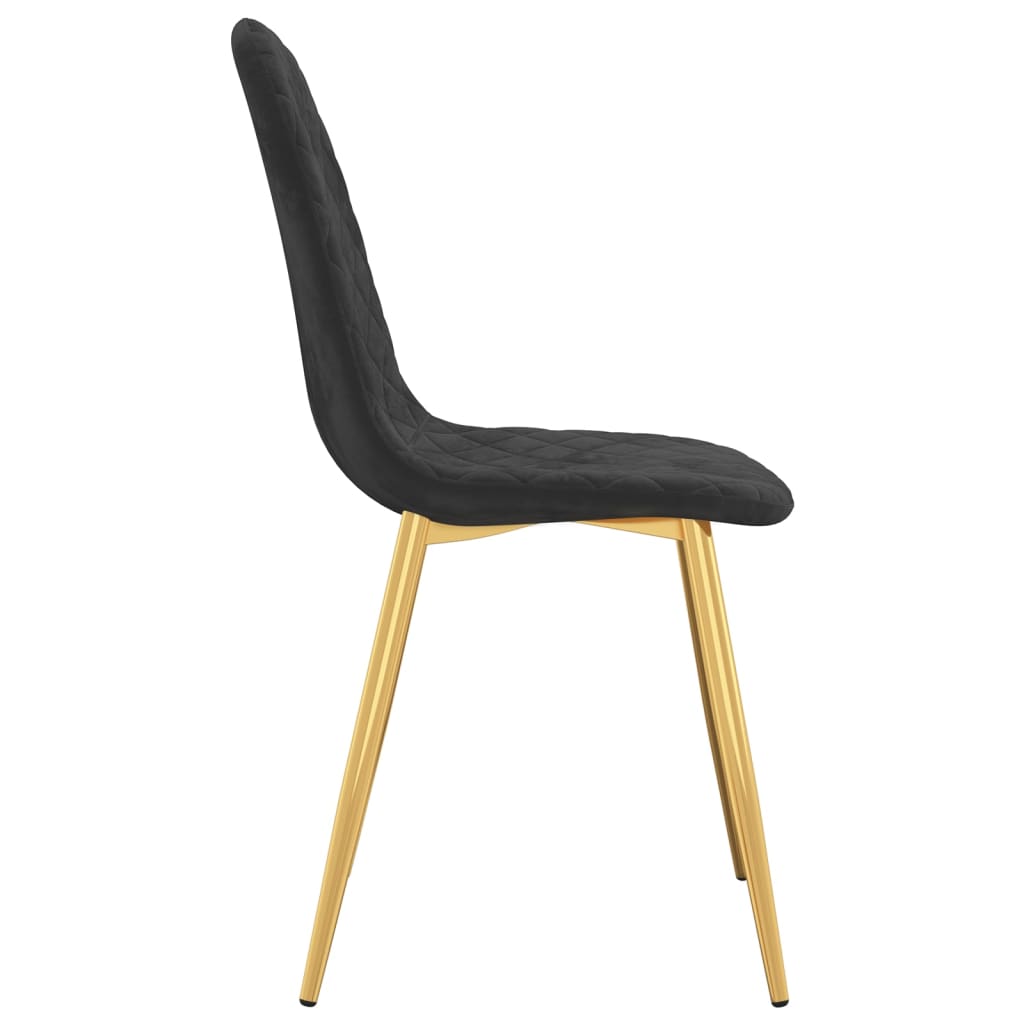Eetkamerstoelen 2 st fluweel zwart is nu te koop bij PeponiXL, paradijselijk wonen!