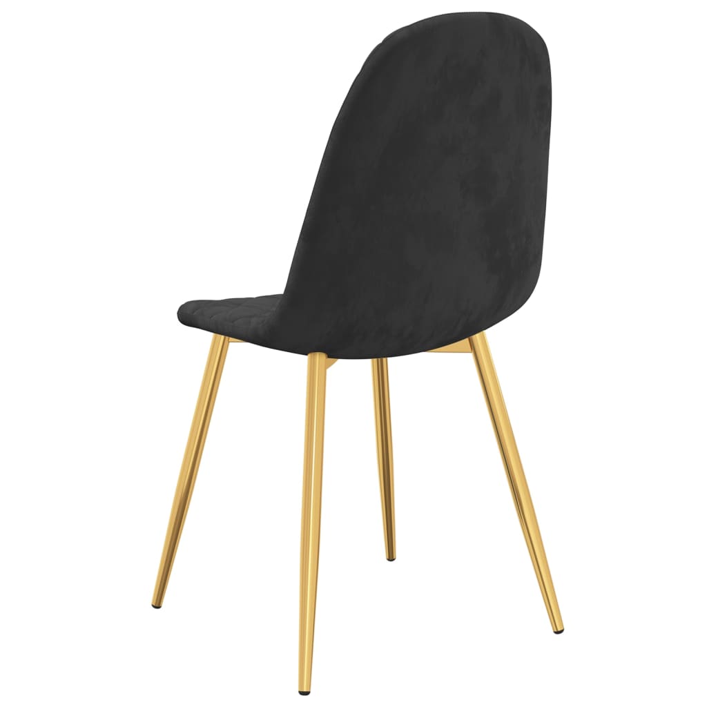 Eetkamerstoelen 2 st fluweel zwart is nu te koop bij PeponiXL, paradijselijk wonen!