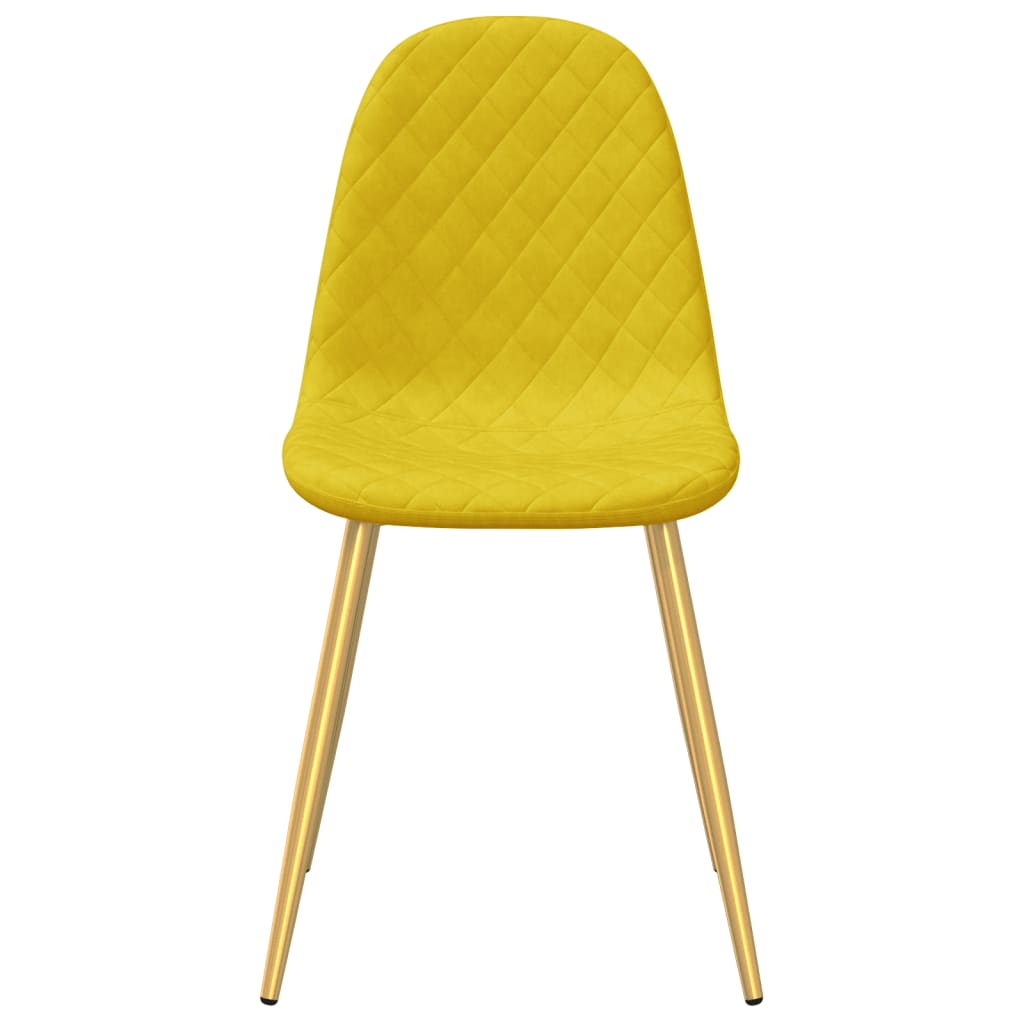 Eetkamerstoelen 2 st fluweel mosterdgeel is nu te koop bij PeponiXL, paradijselijk wonen!