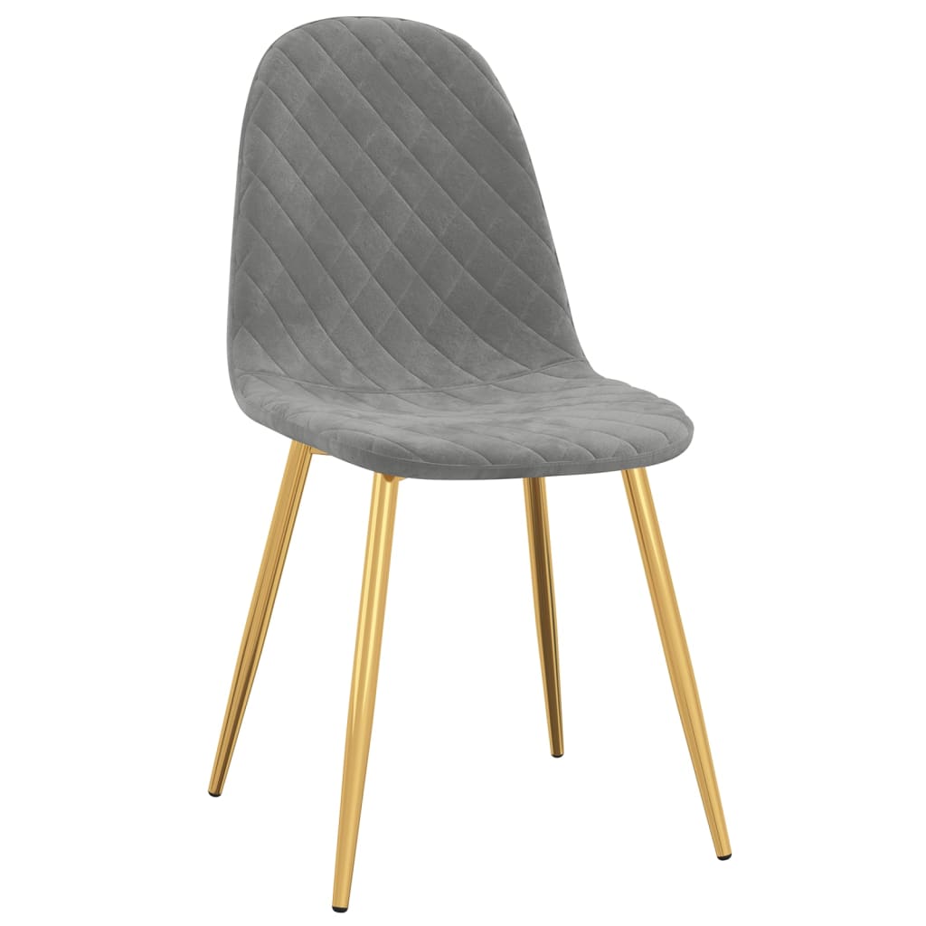 Eetkamerstoelen 4 st fluweel lichtgrijs is nu te koop bij PeponiXL, paradijselijk wonen!