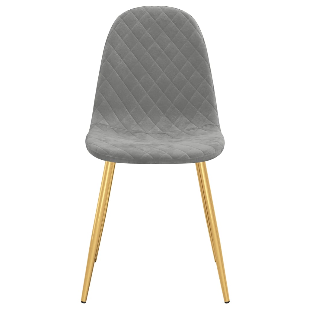 Eetkamerstoelen 4 st fluweel lichtgrijs is nu te koop bij PeponiXL, paradijselijk wonen!