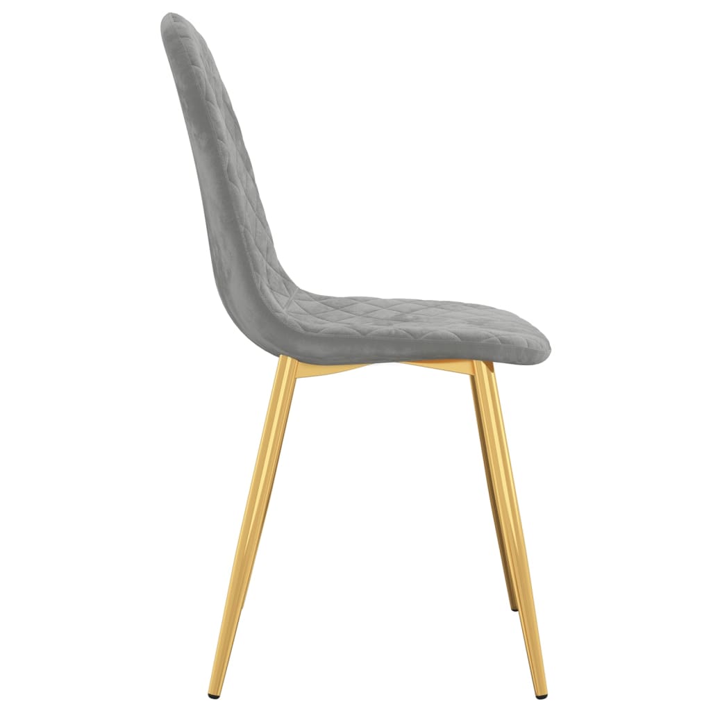 Eetkamerstoelen 4 st fluweel lichtgrijs is nu te koop bij PeponiXL, paradijselijk wonen!