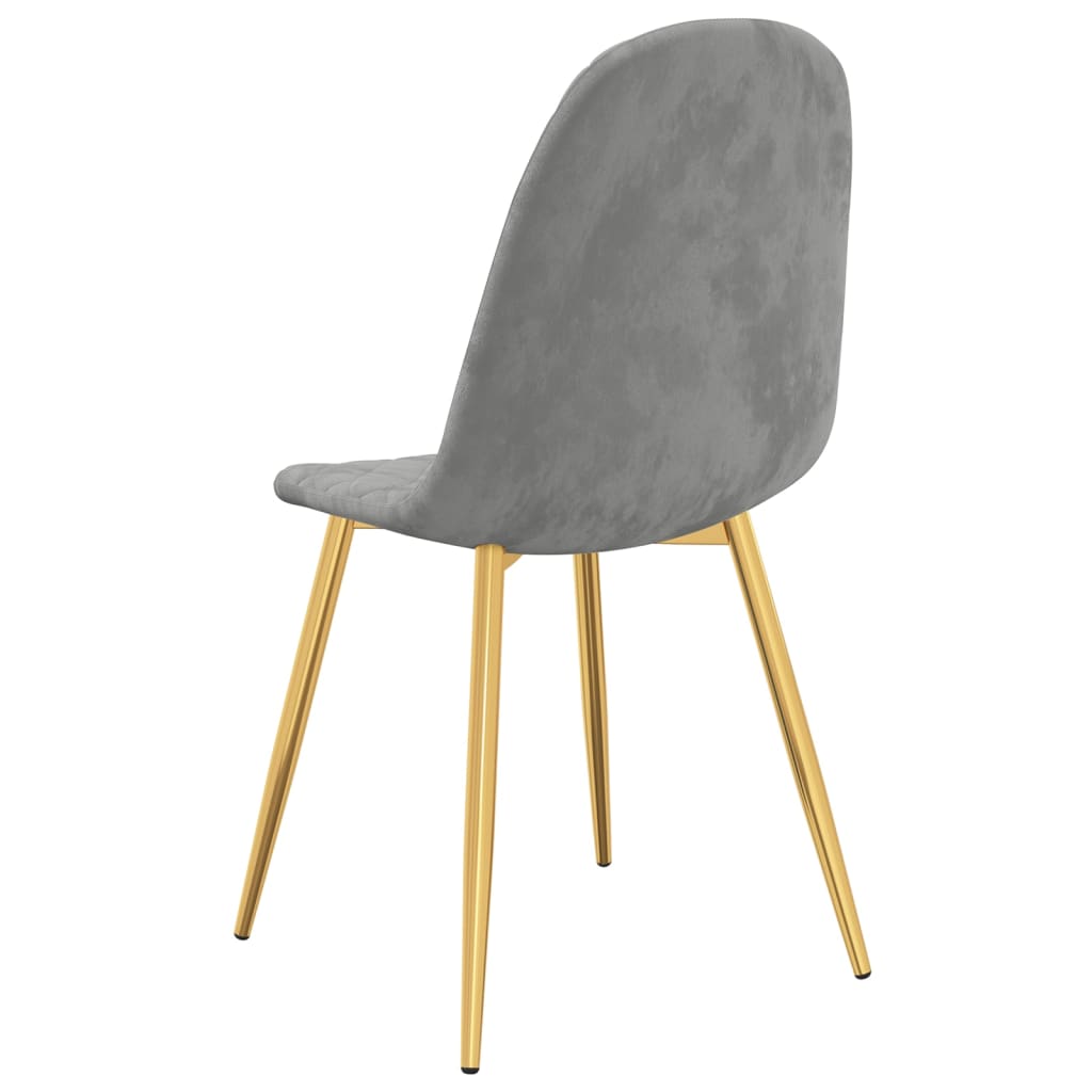 Eetkamerstoelen 4 st fluweel lichtgrijs is nu te koop bij PeponiXL, paradijselijk wonen!