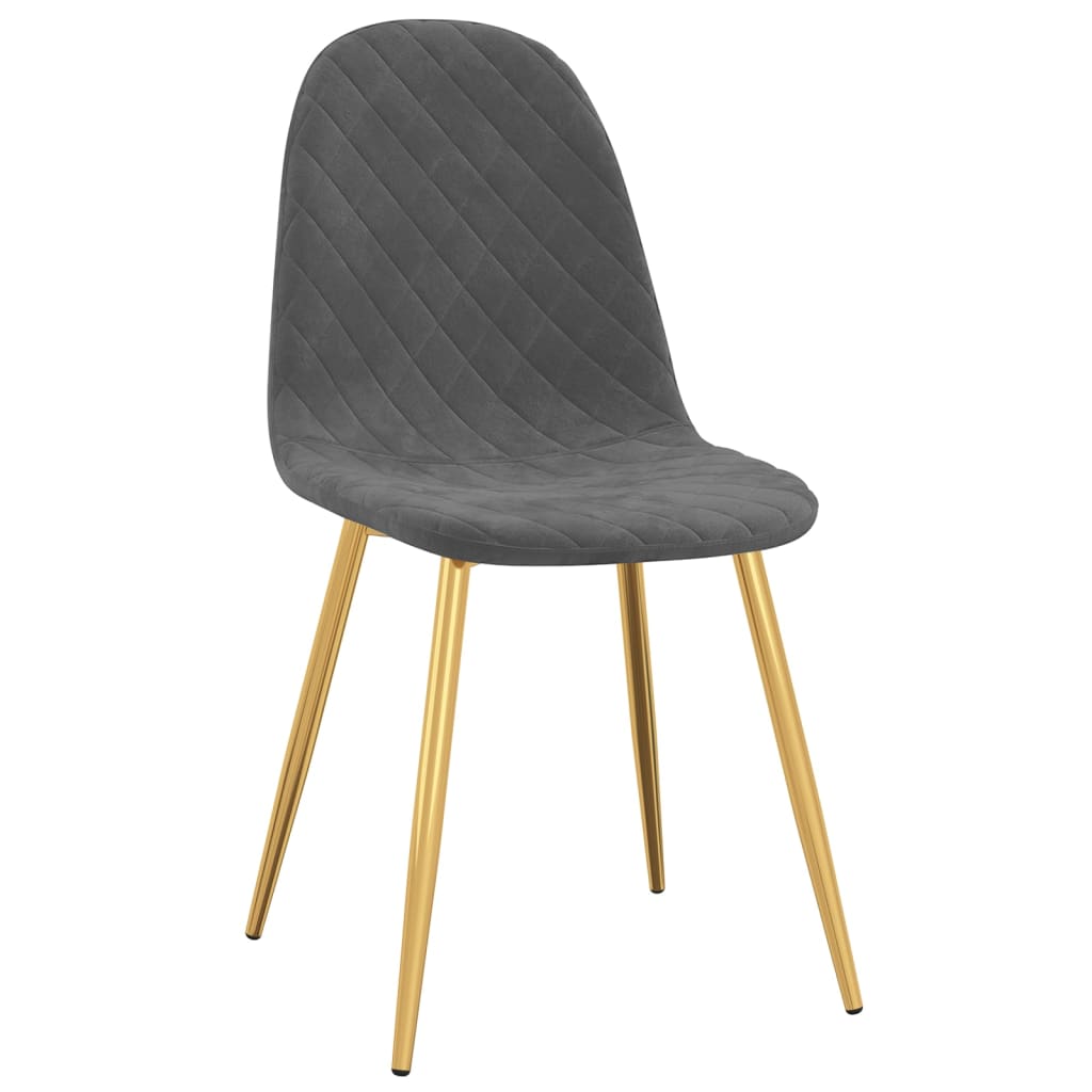 Eetkamerstoelen 4 st fluweel donkergrijs is nu te koop bij PeponiXL, paradijselijk wonen!