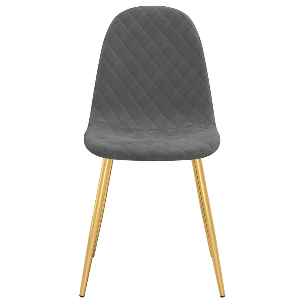 Eetkamerstoelen 4 st fluweel donkergrijs is nu te koop bij PeponiXL, paradijselijk wonen!