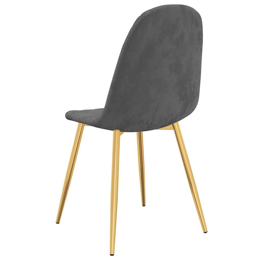 Eetkamerstoelen 4 st fluweel donkergrijs is nu te koop bij PeponiXL, paradijselijk wonen!