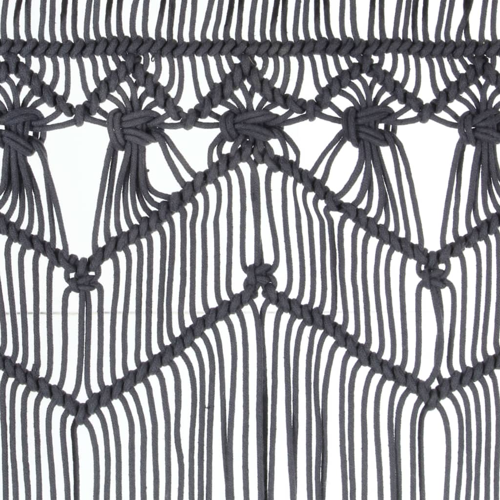 Gordijn macramé 140x240 cm katoen antraciet is nu te koop bij PeponiXL, paradijselijk wonen!