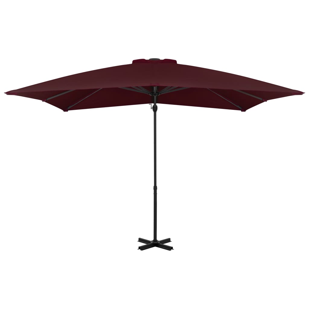 Zweefparasol met aluminium paal 250x250 cm bordeauxrood is nu te koop bij PeponiXL, paradijselijk wonen!