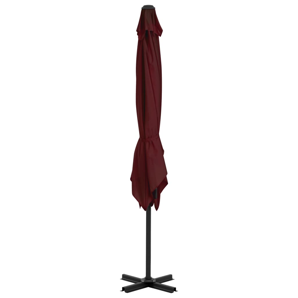 Zweefparasol met aluminium paal 250x250 cm bordeauxrood is nu te koop bij PeponiXL, paradijselijk wonen!
