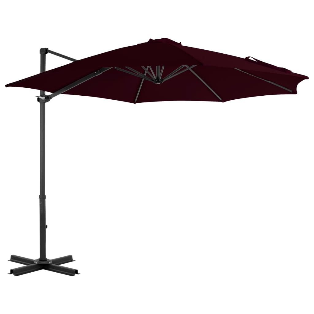 Zweefparasol met aluminium paal 300 cm rood is nu te koop bij PeponiXL, paradijselijk wonen!
