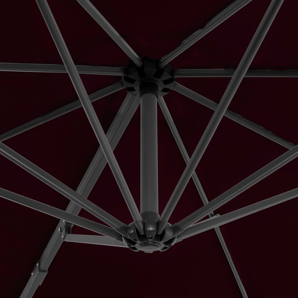 Zweefparasol met aluminium paal 300 cm rood is nu te koop bij PeponiXL, paradijselijk wonen!