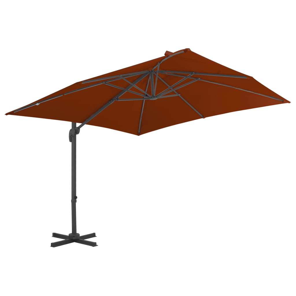 Zweefparasol met aluminium paal 300x300 cm terracottakleurig is nu te koop bij PeponiXL, paradijselijk wonen!