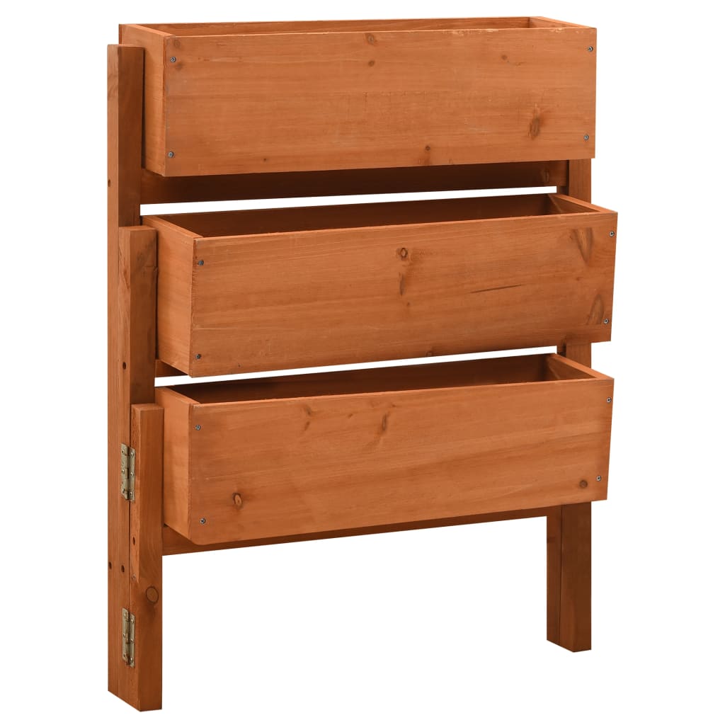 Plantenbak inklapbaar 60x14x75 cm massief vurenhout oranje is nu te koop bij PeponiXL, paradijselijk wonen!