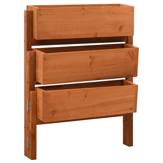 Plantenbak inklapbaar 60x14x75 cm massief vurenhout oranje is nu te koop bij PeponiXL, paradijselijk wonen!