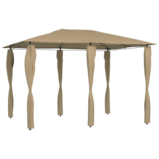 Prieel met paalhoezen 160 g/m² 3x4x2,6 m taupe is nu te koop bij PeponiXL, paradijselijk wonen!