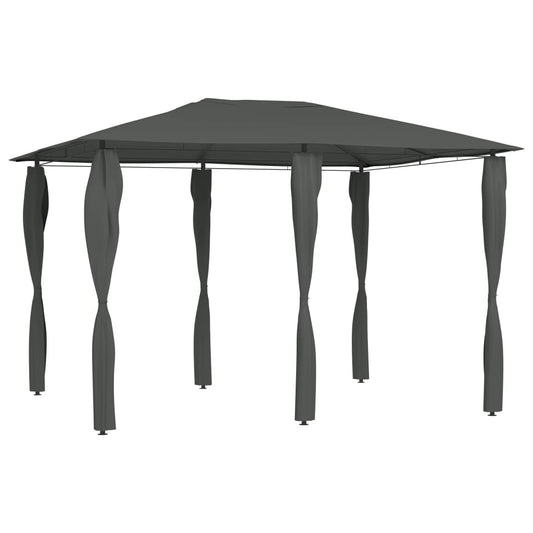 Prieel met paalhoezen 160 g/m² 3x4x2,6 m antracietkleurig is nu te koop bij PeponiXL, paradijselijk wonen!