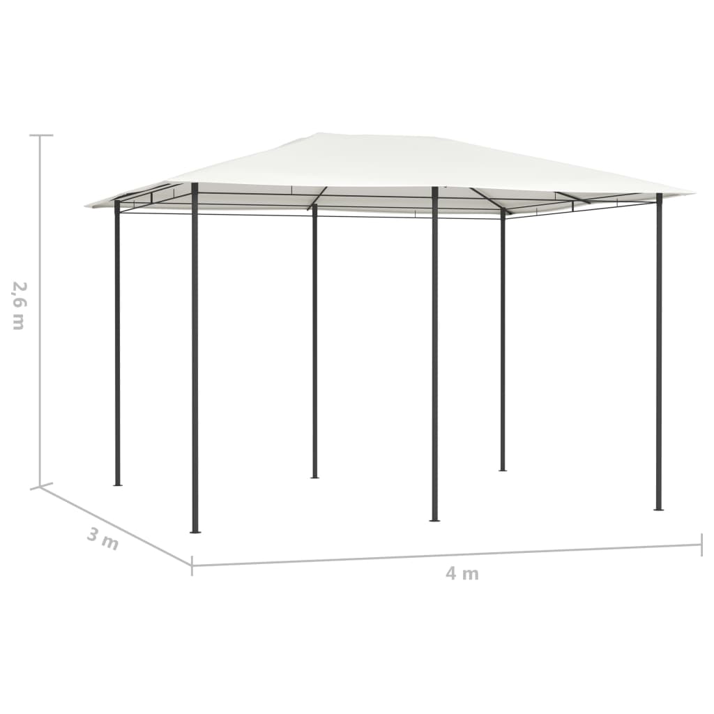 Prieel 160 g/m² 3x4x2,6 m crèmekleurig is nu te koop bij PeponiXL, paradijselijk wonen!