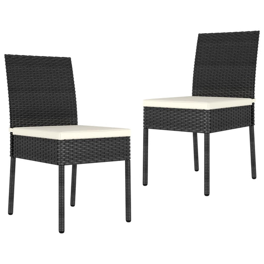 Tuinstoelen 2 st poly rattan zwart is nu te koop bij PeponiXL, paradijselijk wonen!