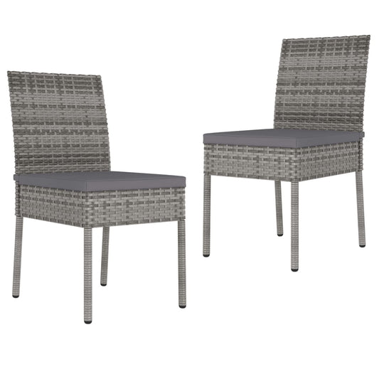 Tuinstoelen 2 st poly rattan grijs is nu te koop bij PeponiXL, paradijselijk wonen!