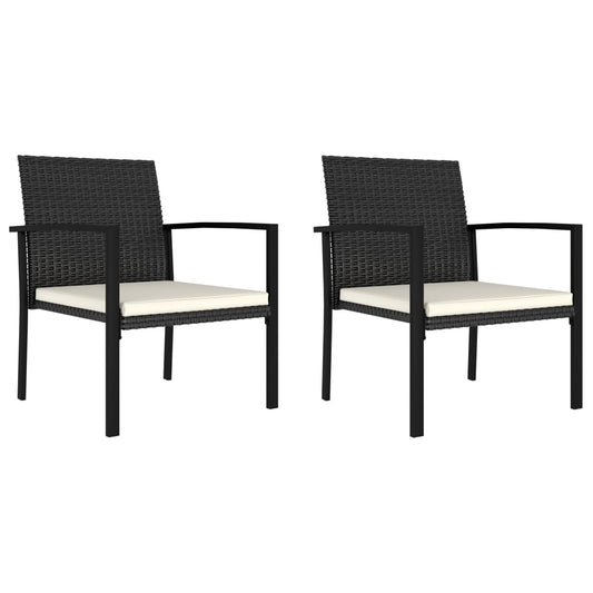 Tuinstoelen 2 st poly rattan zwart is nu te koop bij PeponiXL, paradijselijk wonen!