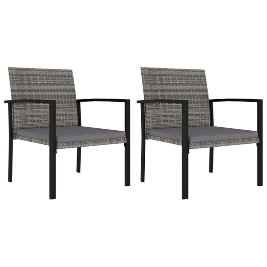 Tuinstoelen 2 st poly rattan grijs is nu te koop bij PeponiXL, paradijselijk wonen!