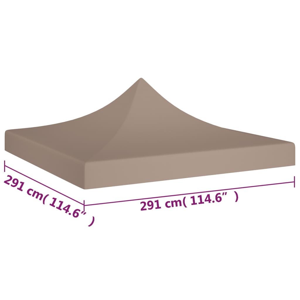 Partytentdak 270 g/m² 3x3 m taupe is nu te koop bij PeponiXL, paradijselijk wonen!